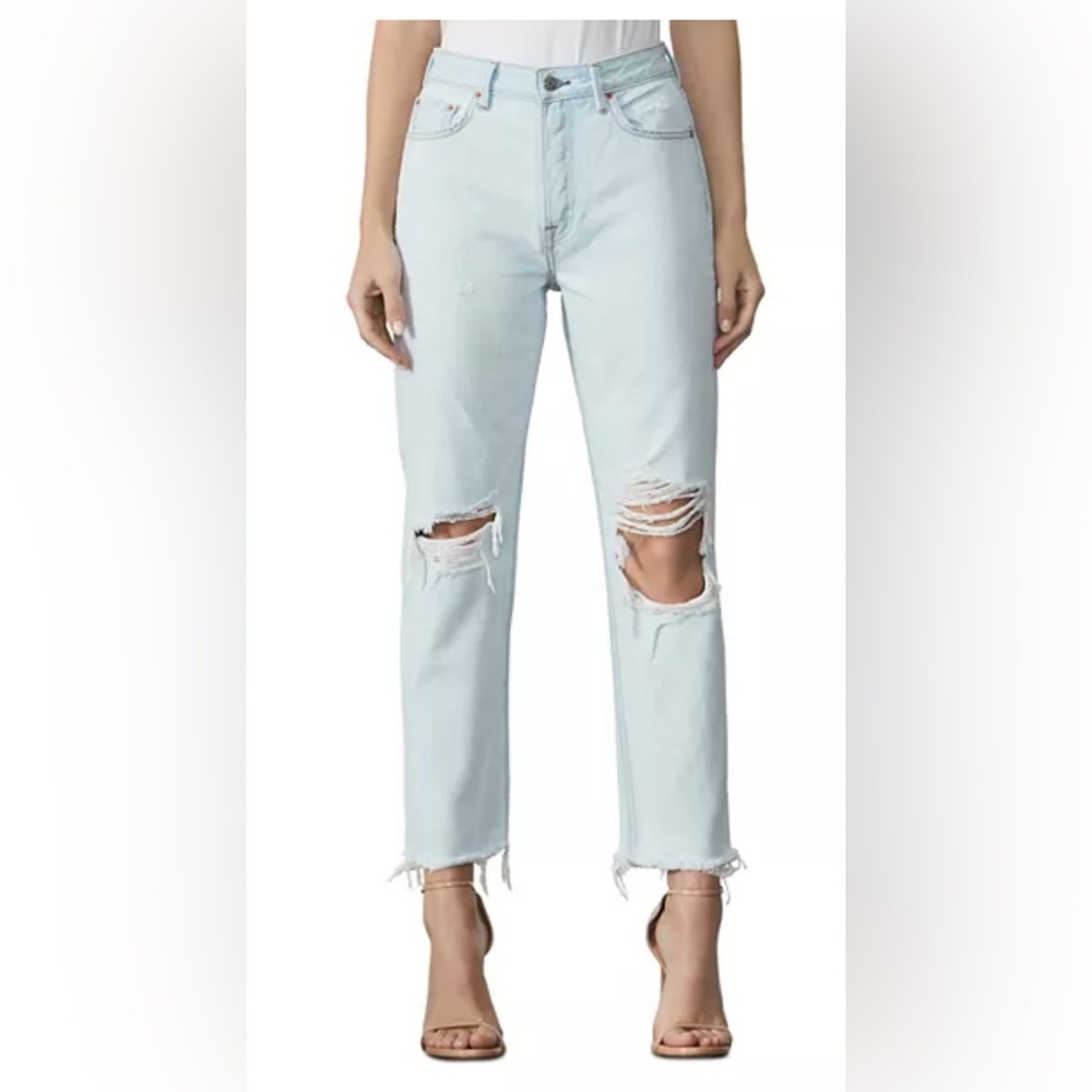 GRLFRND Mica Cropped Distressed Jeans Size 26
